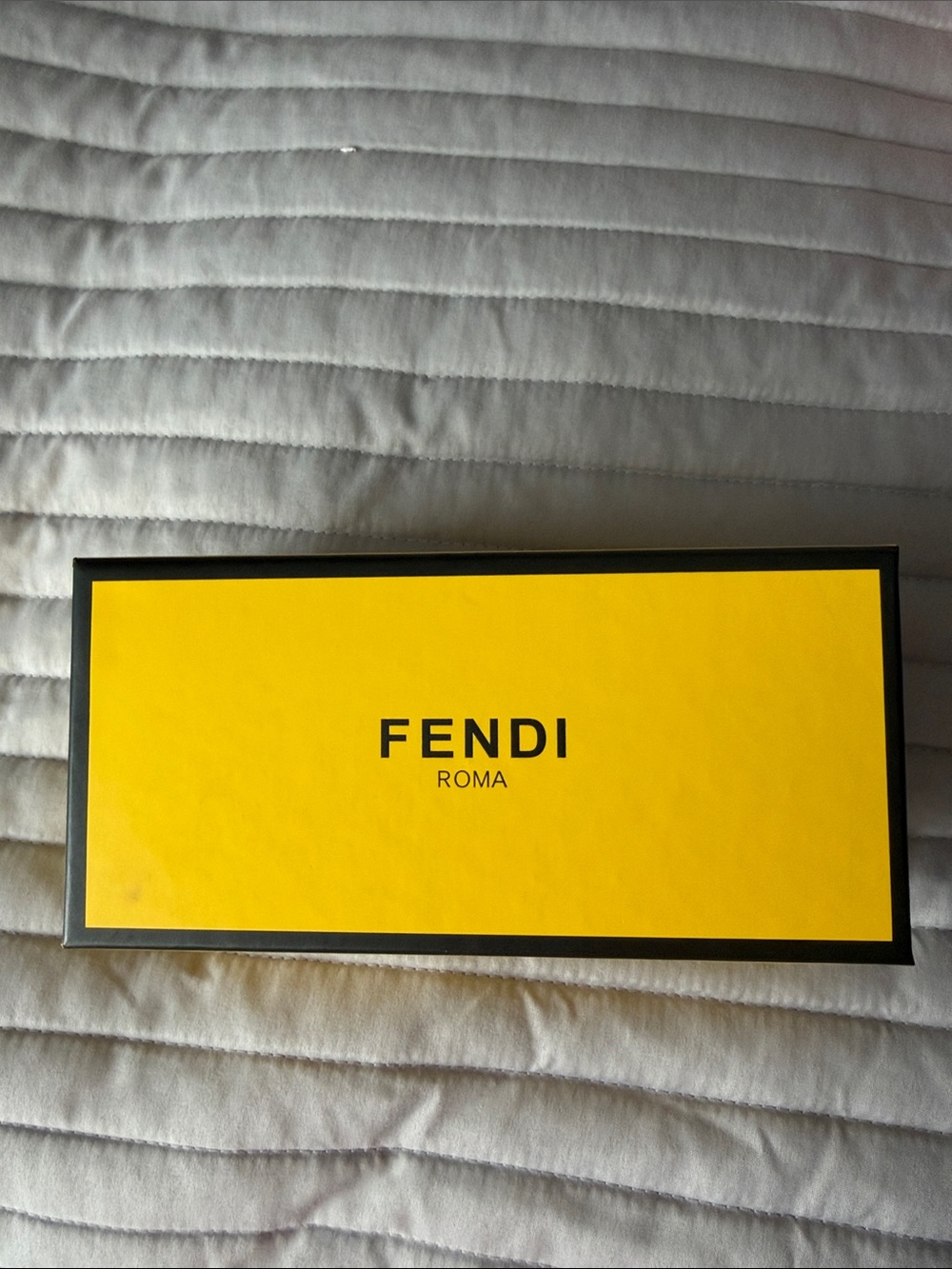 Fendi Yellow and Black Logo Gift Box